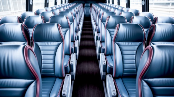 56 passenger charter bus interior fresno