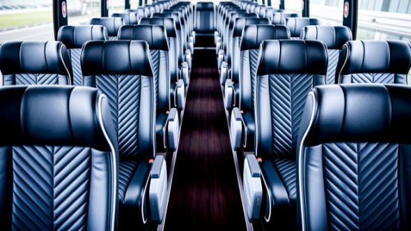 fresno 55 passenger charter bus inside