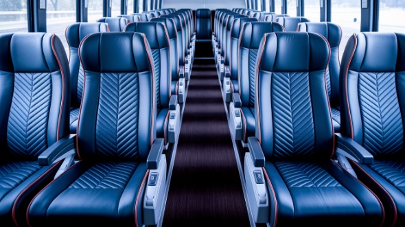fresno 56 passenger charter bus inside