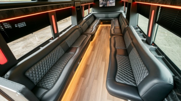 party bus rental interior fresno
